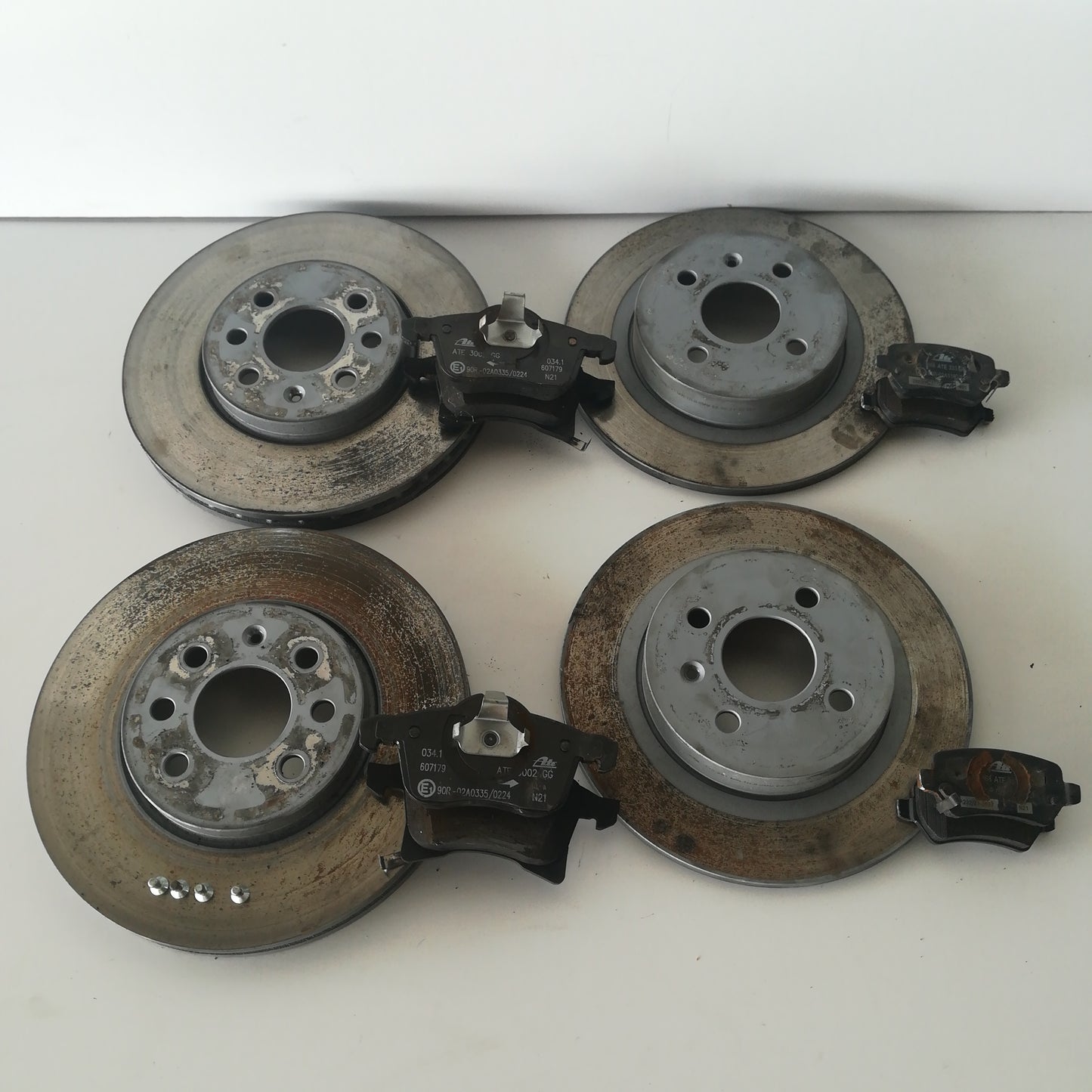 Комплект спирачки дискове накладки предни задни Ate Opel Meriva A