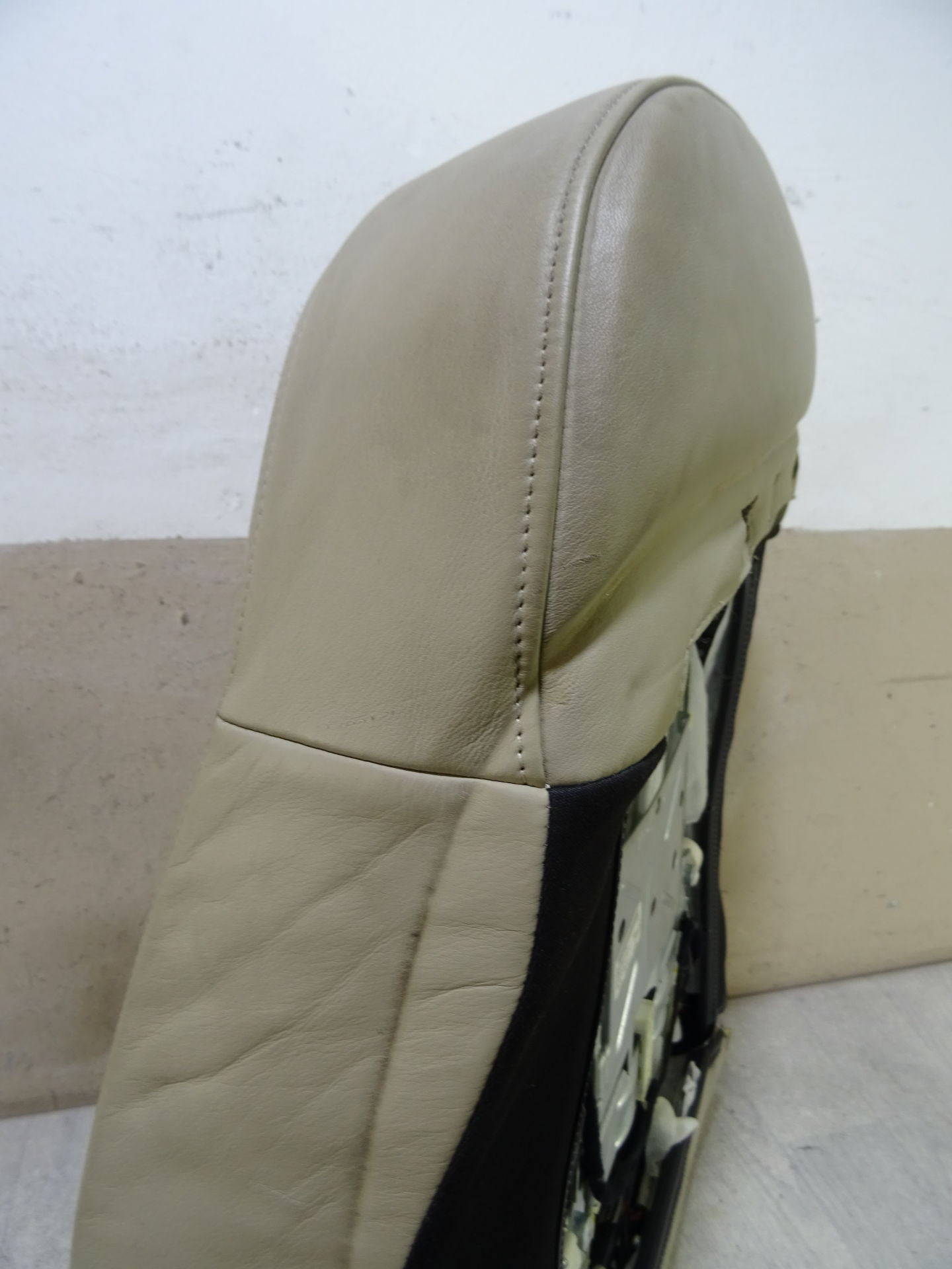 Облегалка с памет подгряване на седалка облегалка кожена седалка пасажерска седалка бежово Audi Q7 4L