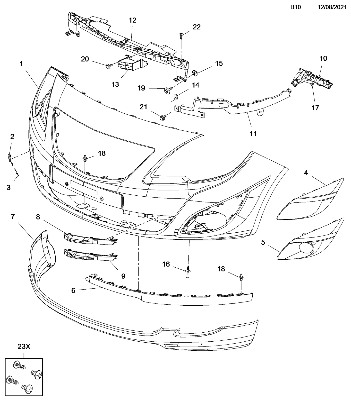 Капачка ухо за теглене предна броня Z40W GJM кафяво Opel Meriva B